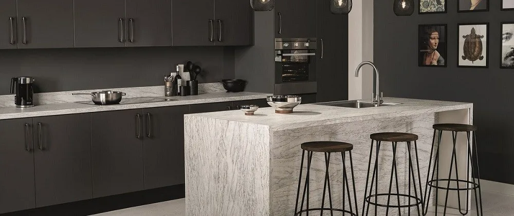 Freshly Installed Laminate Worktops in Kitchen Environment